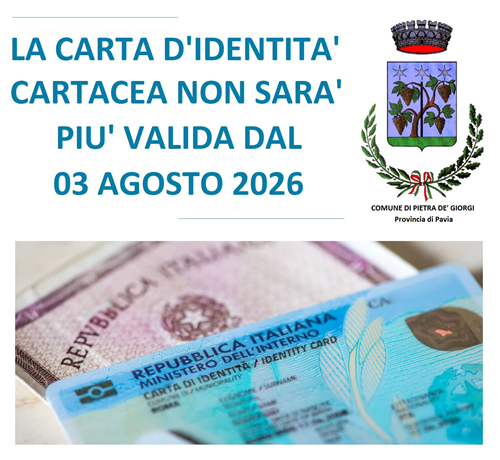 Avviso Carta d'identità cartacea