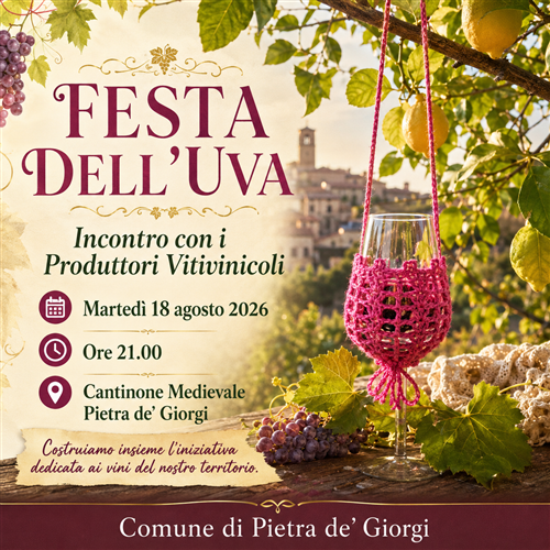 Festa dellUva 2026. Incontro con i produttori vitivinicoli.